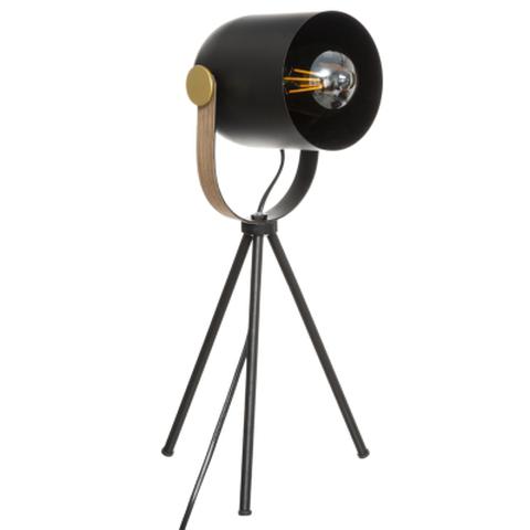 Lampe trépied h.45 cm bil noir pas cher