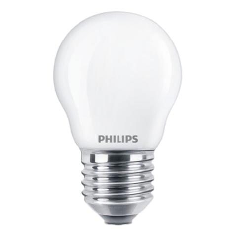 Lot de 2 ampoules led dépolie philips forme sphérique e27 40w pas cher