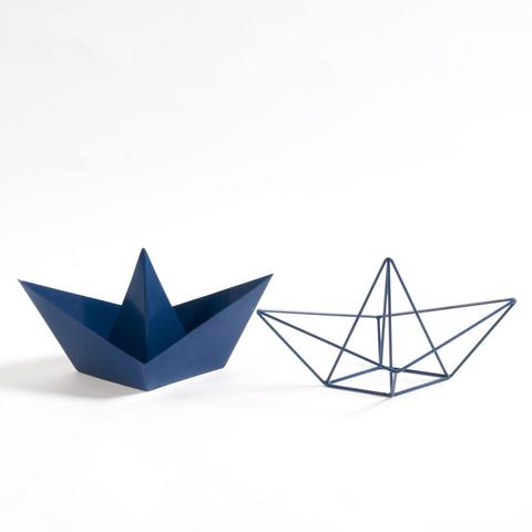 Lot de 2 bateaux origami métal , gayoma pas cher