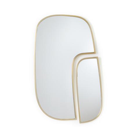 Lot de 2 miroirs en laiton , iodus pas cher