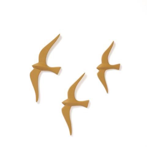 Lot de 3 décorations murales oiseaux , tuga pas cher