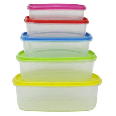 Lot de 5 boîtes de conservation color pas cher