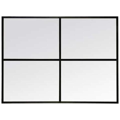 Miroirs fenêtre 147x97 cm coloris noir pas cher