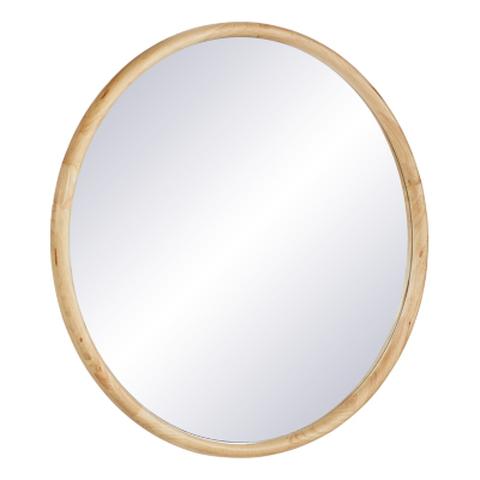 Miroirs rond d90 cm lalou chêne pas cher