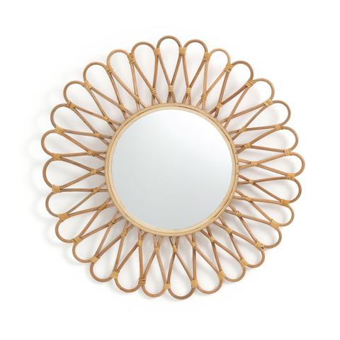 Miroirs rotin et bambou forme soleil ø50 cm , nogu pas cher