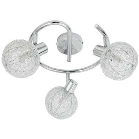 Plafonnier spirale led chloe 3 coloris chrome pas cher