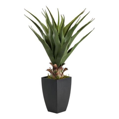 Plantes artificielle h73 cm agave noir / vert pas cher