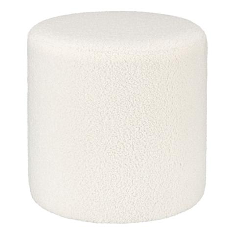 Pouf ø 35 cm shaun blanc pas cher