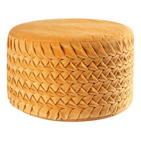 Pouf h. 30 cm volute ambre pas cher