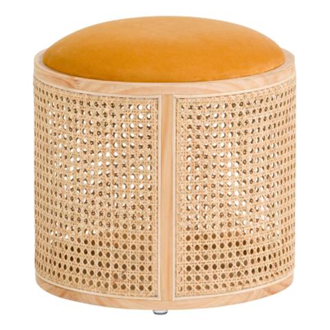 Pouf h.38 cm cannage naturel pas cher