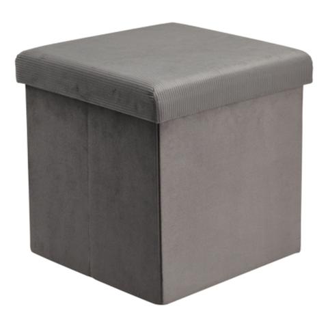 Pouf h. 38 cm giulia gris pas cher