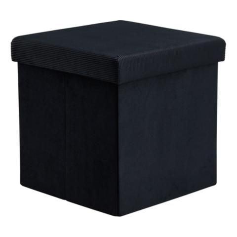 Pouf h. 38 cm giulia noir pas cher