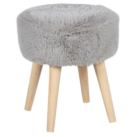 Pouf h. 40 cm jacob gris pas cher