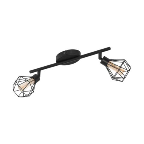 Réglette 2 lumières led zapata noir et ambre pas cher