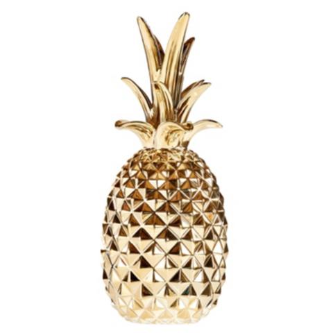 Statuettes h. 28 cm ananas doré pas cher