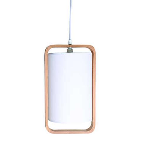 Suspension eden coloris blanc / bois pas cher