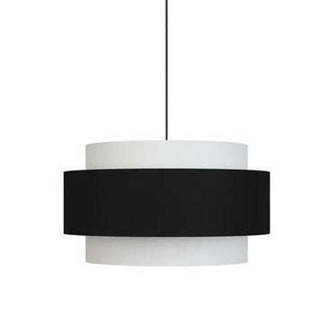 Suspension en tissu camille 50 coloris blanc / noir pas cher