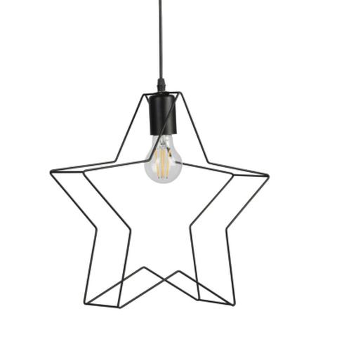 Suspension filament étoile stella noir pas cher