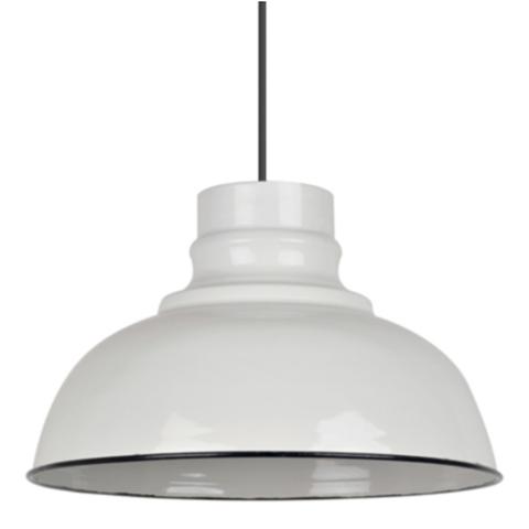 Suspension tole émaillée d.30 canteen blanc pas cher