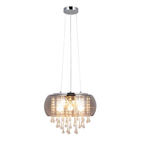 Suspension verre d.40 cm rhapsodie gris pas cher