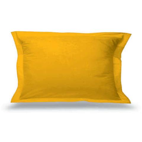 Taie d'oreiller 50x70 cm perla coloris jaune pas cher prix en promo