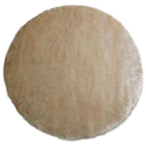 Tapis ø120 cm peau coloris beige pas cher