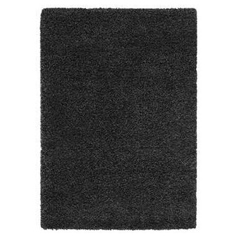 Tapis 120x170 cm super shaggy coloris noir pas cher