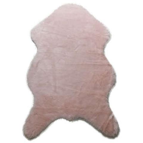 Tapis 120x180 cm peau coloris rose pas cher