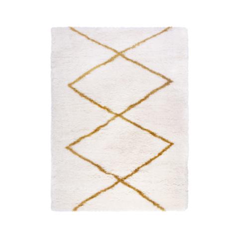 Tapis 150x200 cm home blanc / jaune pas cher