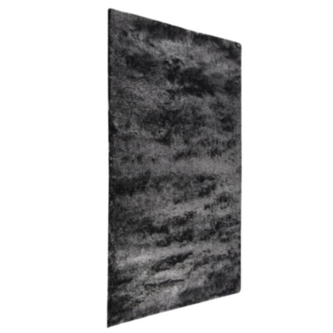 Tapis 160 x 230 cm silky gris / noir pas cher