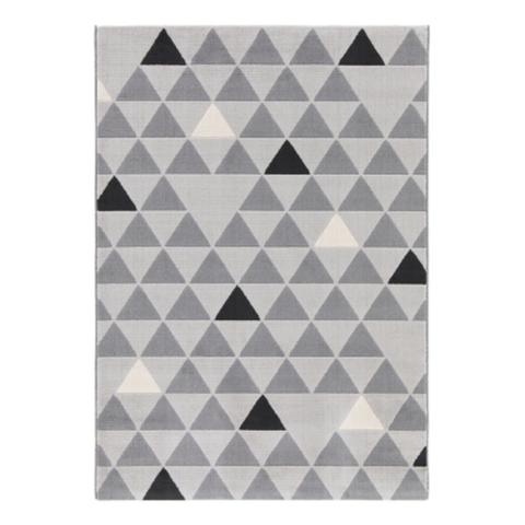 Tapis 200x290 cm geo gris / noir pas cher