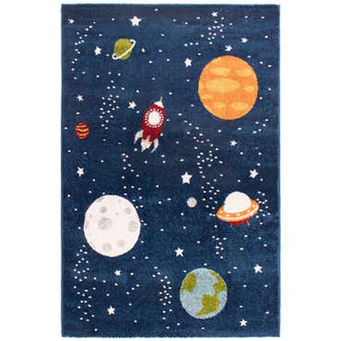 Tapis enfants 100x150 cm galaxie coloris bleu pas cher