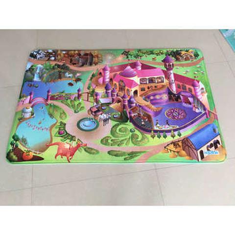 Tapis enfants 100x150 cm playcity princesse pas cher