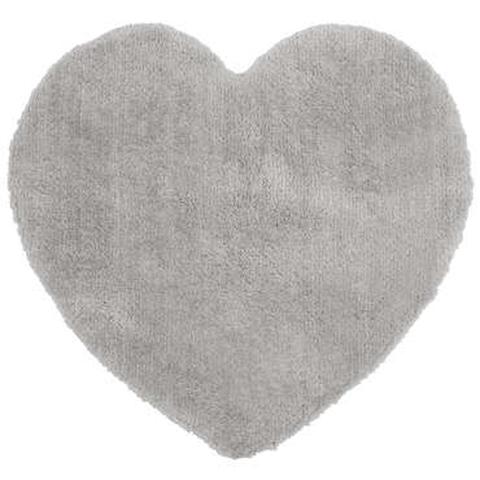 Tapis enfants 80x80 cm coeur coloris gris pas cher
