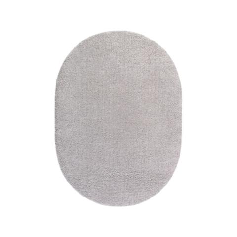 Tapis ovale soft gris pas cher