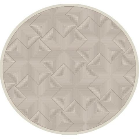 Tapis rond d.135 cm cross beige pas cher