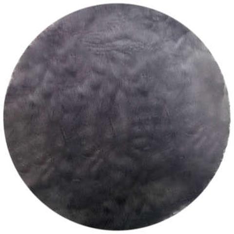 Tapis rond120 cm peau coloris gris pas cher