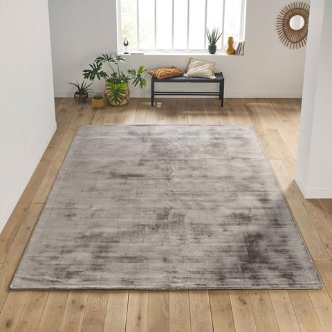 Tapis xxl uni effet vieilli 100% viscose , izri pas cher