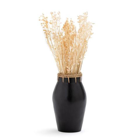 Vases décoratif en céramique et rotin h26 , 5 cm kuro pas cher