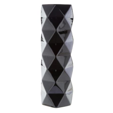 Vases h. 30 cm facettes noir pas cher