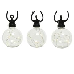 10 boules fil led 3m ip44 guirlande noir pas cher