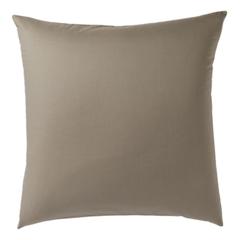 2 taies d'oreillers 65x65 cm dodo coton taupe pas cher