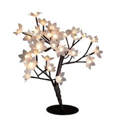 Arbre à fleurs led h. 45 cm noir pas cher