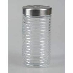 Bocal verre avec couvercle inox h.22 cm stan pas cher