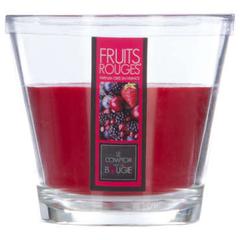 Bougies dans un verre parfum fruits rouges oups pas cher