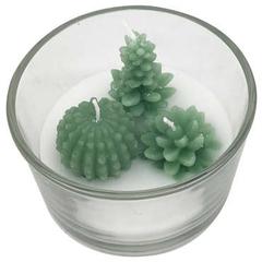 Bougies dans verre coloris multicolore pas cher
