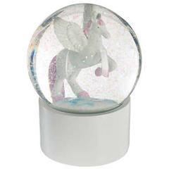 Boule à neige licorne odin coloris blanc pas cher