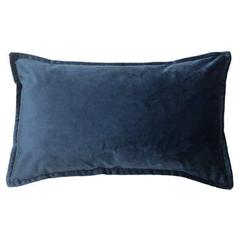 Coussins 30x50 cm velvetic coloris bleu pas cher