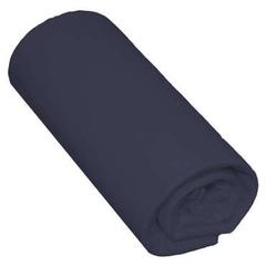 Drap housse 140x190 cm satina coloris bleu pas cher