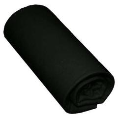 Drap housse 160x200cm satina coloris noir pas cher